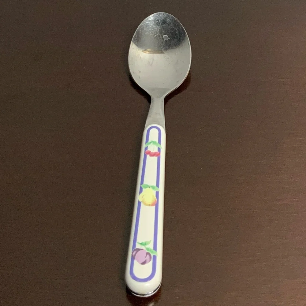 Pfaltzgraff Hopscotch Fruit Teaspoon Silverware Flatware Farmhouse